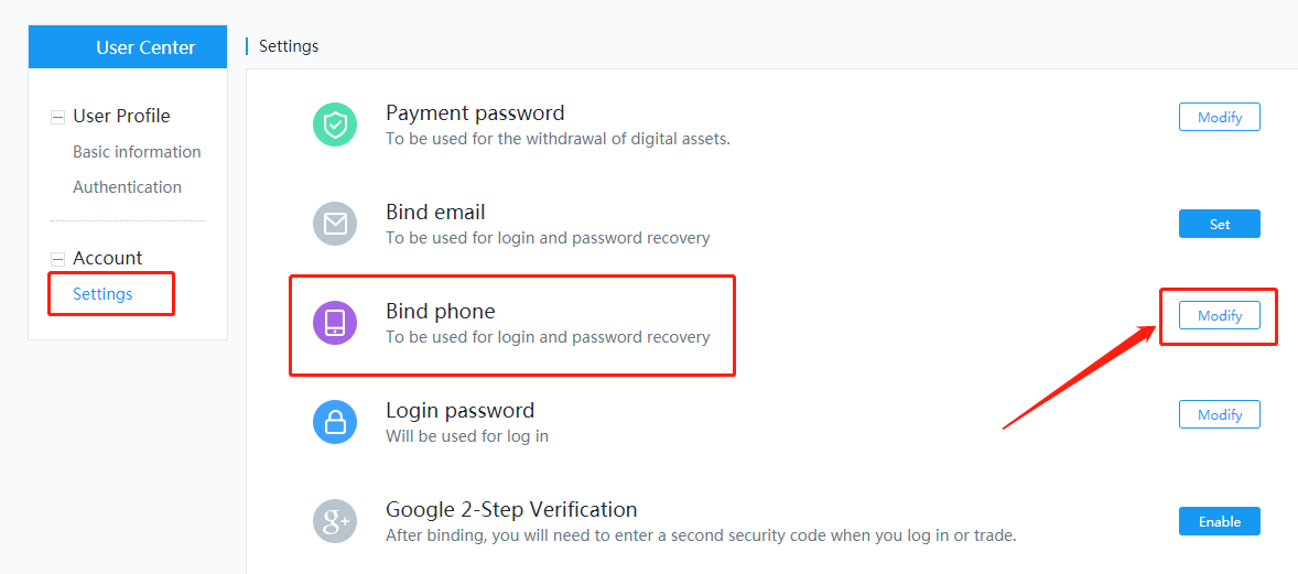 How to bind your account with a new phone number？ - CoinCola Support